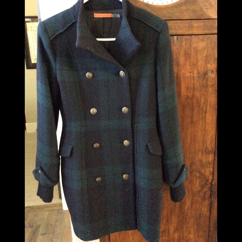 Alice + Olivia plaid wool coat s/p